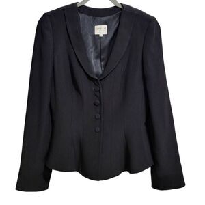 Armani collection black blazer with detailed waist in sz 6
